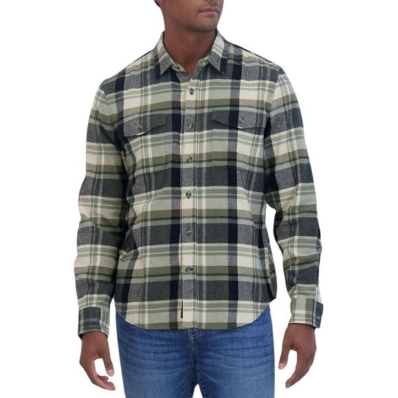 Lucky Brand Men's Flannel Green Plaid Size Small - Picture 1 of 10